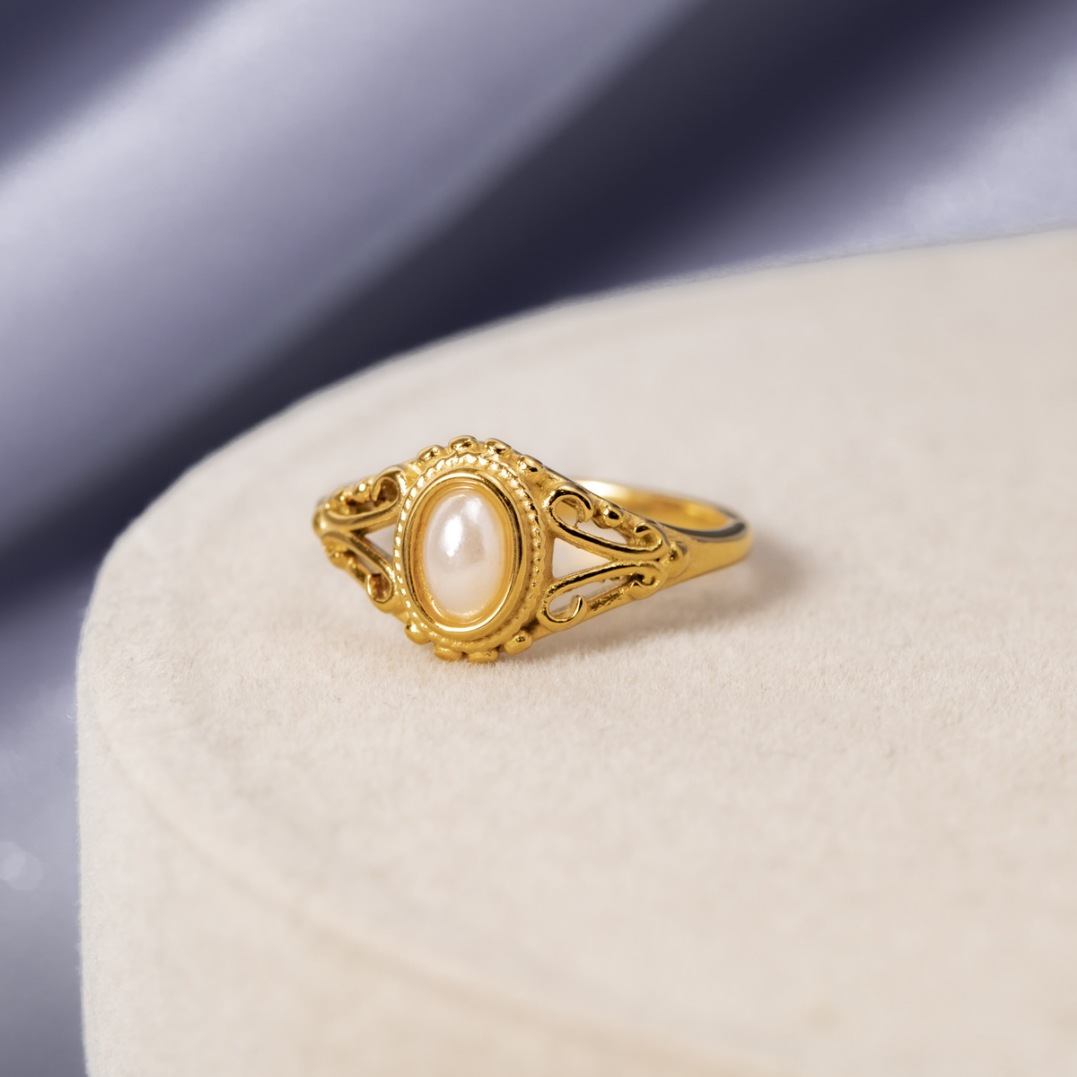 Royal - Anillo de Perlas Vintage